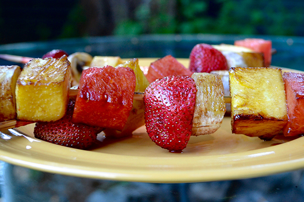 Recipe: Grilled Fruit and Balsamic Kabobs