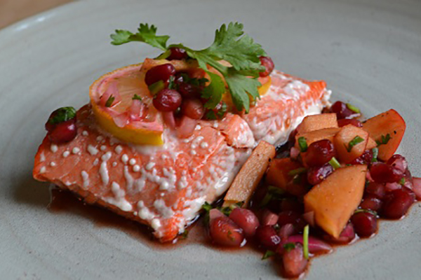 Recipe: Pomegranate Salsa with Salmon