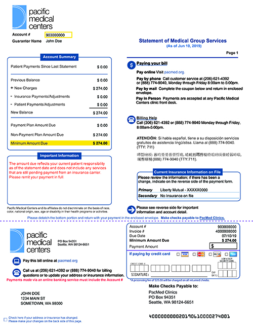 Old Patient Invoice