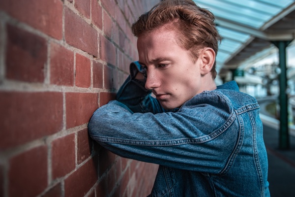 contemplative young man