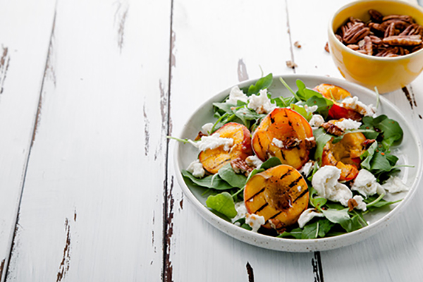 Peach caprese salad